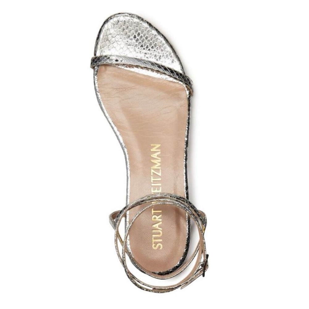Stuart Weizman Silver Sandals Size 8 - image 2